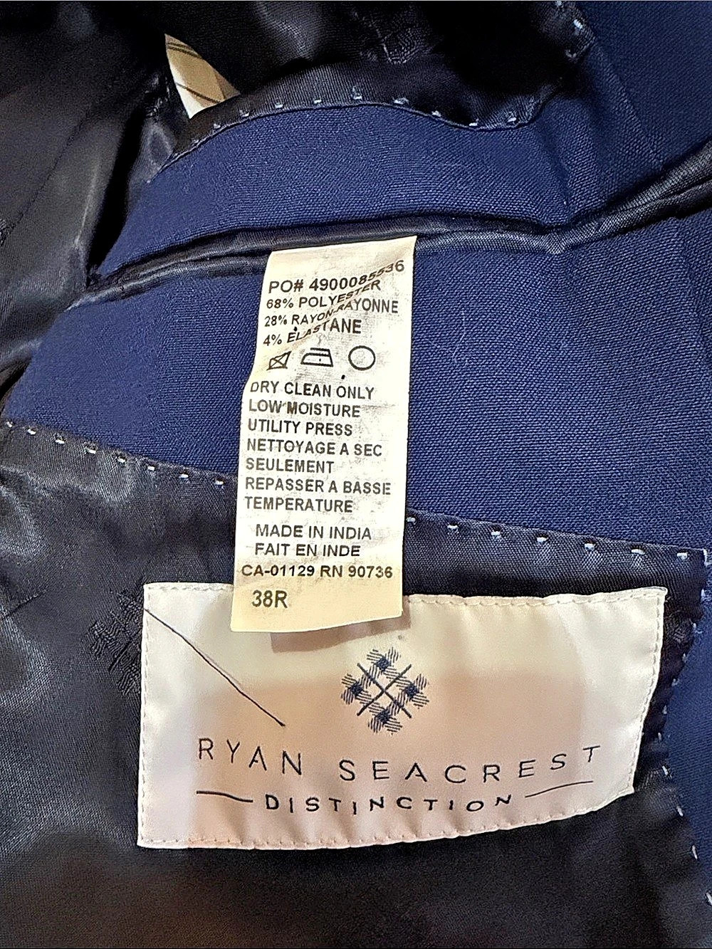 Ryan Seacrest Distinction Two-Piece Suit in Blue Size 38R